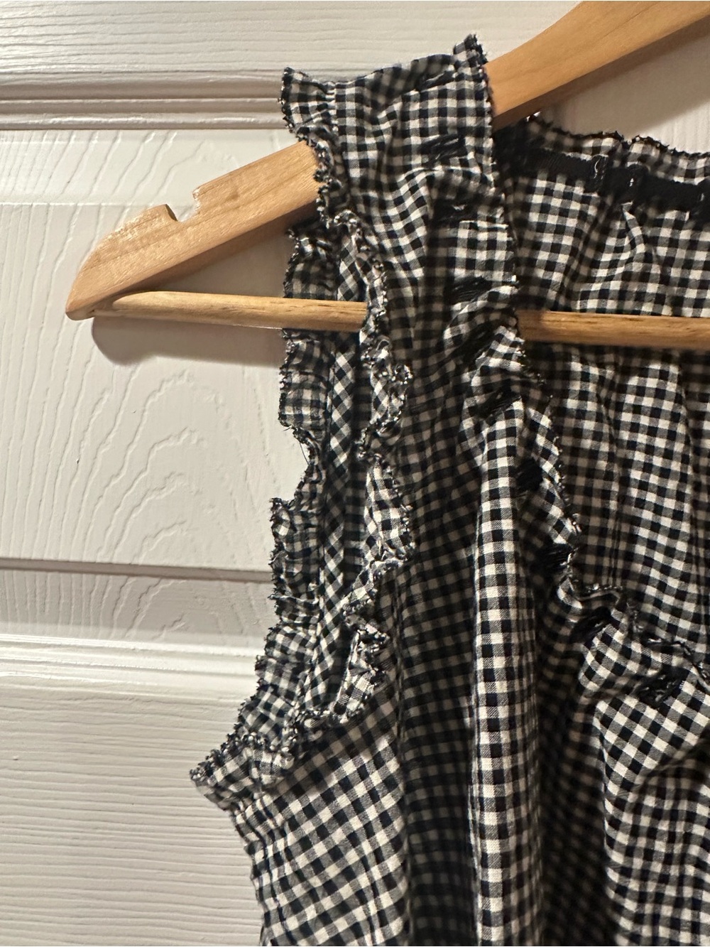 Doen Traveler Top Black Gingham XS - Picture 3 of 5